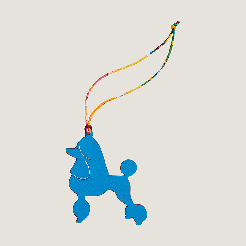 HERMES Petit H  プードル♡Poodle BagCharm Hermes Bag Charm Royal Poodle Dog Petite h Bi-Color Rouge
